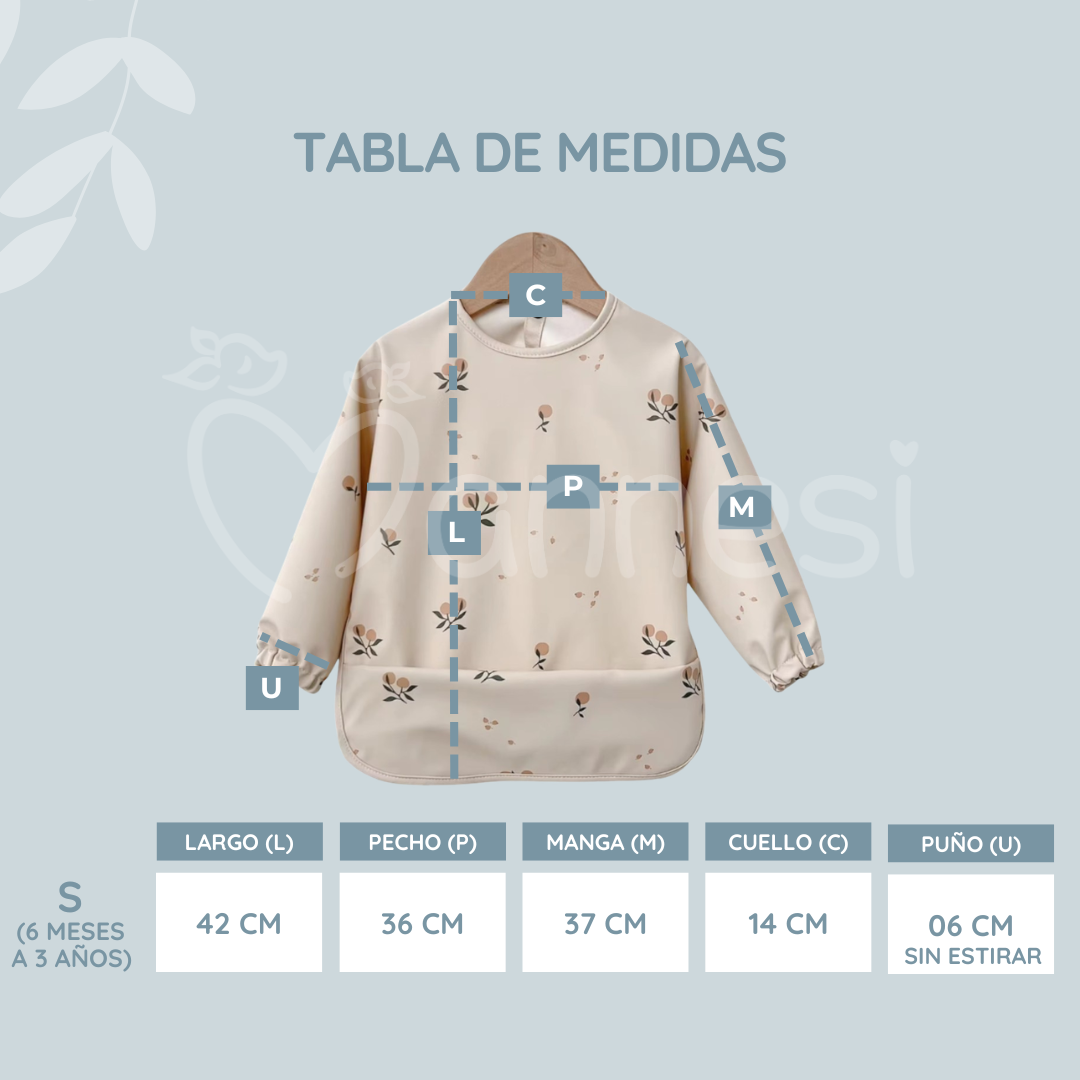 Babero Impermeable Manga Larga