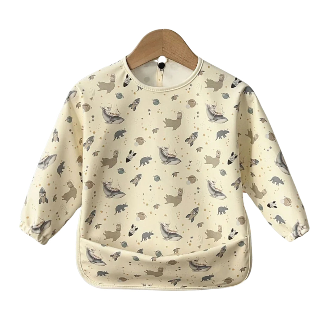 Babero Impermeable Manga Larga con Diseño
